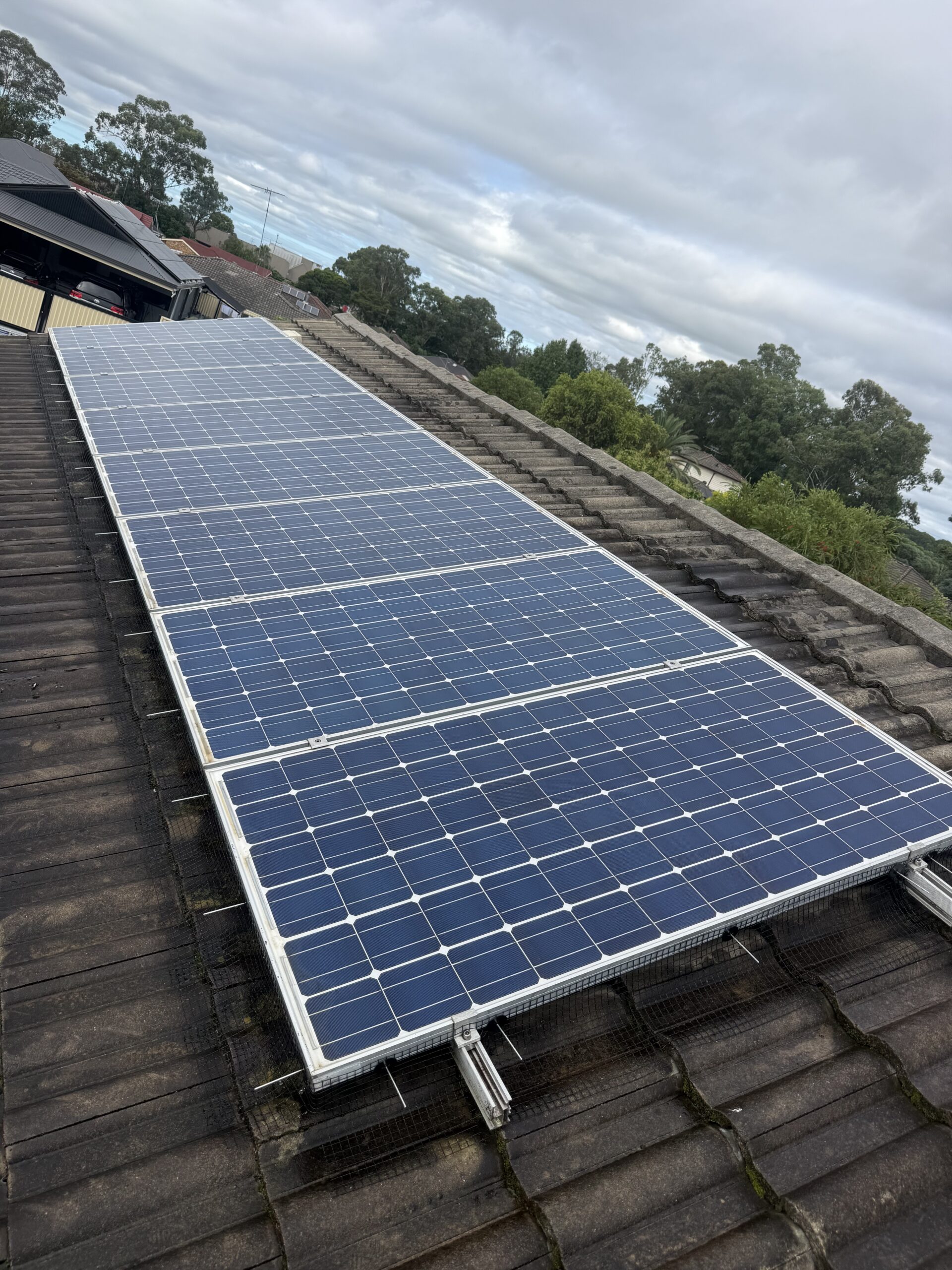 Clean roof after solar cleaning